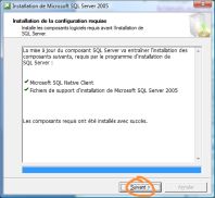 Image après l'installation, cliquer sur suivant