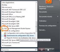 Image ouvrir sql server management studio express