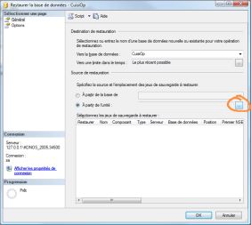 Image naviguer jusqu'au fichier à l'aide du bouton 